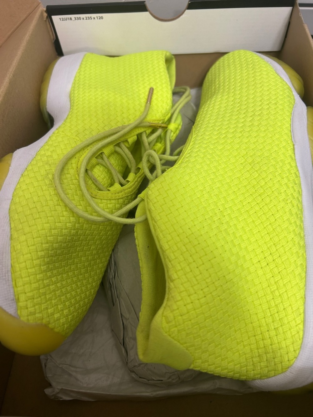 Jordan Men’s Neon Yellow Athletic Sneakers